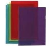 Pochettes transparentes ELBA, DIN A4, en PVC, 0,15 mm, couleurs assorties : bleu, jaune, rouge, violet, vert - 1 pièce (100206665)