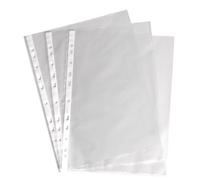 Pochettes transparentes perforées A4 polypropylène grainé 4/100e - Sachet de 100