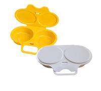 Pocheuse à œufs, 2 tasses Pocheur doeufs micro-ondes, Fabricant doeufs pochés au micro-ondes, Pochoir doeufs au four à micro-ondes Avec couverture (Lave-vaisselle)