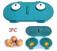 Pocheuse à œufs au Micro-Ondes - Au Micro-Ondes - Double Tasse - Plastique PP - Bleu - Cuiseur à Oeufs