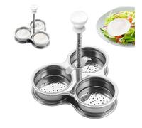 Pocheuse à œufs en acier inoxydable - Moule de cuisine anti-adhésif à 3 | Cuiseur à œufs pour BreThree Cavity Egg Cooking Design Stakfast Morning Kitchen Counter Home Cuisson Vapeur Frire Ébullition