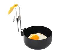Pocheuse à œufs simple | Rond en acier inoxydable anti-adhésif | Pocheuse à œufs à suspendre sur le côté | Pour petit déjeuner, chocolat, camping-car, dortoir, cuisinier, femme au foyer, mère