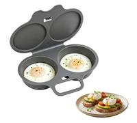 Pocheuses à œufs Micro-ondes, 2 tasses Moule à Vapeur | Pocheur doeufs micro-ondes avec fermeture cuit oeuf - Double tasse - Pour petit déjeuner, cuisine, œuf poché à la oeuf vapeur