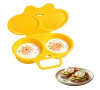 Pocheuses à œufs Micro-ondes, 2 tasses Moule à Vapeur | Pocheur doeufs micro-ondes avec fermeture cuit oeuf - Double tasse - Pour petit déjeuner, cuisine, œuf poché à la oeuf vapeur