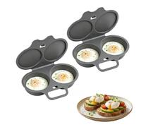 Pocheuses à œufs Micro-ondes, 2 tasses Moule à Vapeur | Pocheur doeufs micro-ondes avec fermeture cuit oeuf - Double tasse - Pour petit déjeuner, cuisine, œuf poché à la oeuf vapeur