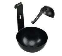 Pocheuses à œufs rondes en acier inoxydable anti-adhésif avec crochet | Pocheuse à œufs unique pour cuisine, appartement, restaurant, dortoir, petit déjeuner, déjeuner