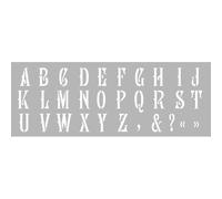 Pochoir 15 X 40 Cm Alphabet N°3