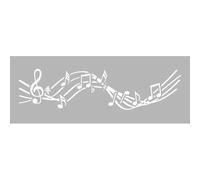 Pochoir 15 X 40 Cm Musique - Graine Créative