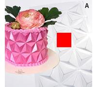 Pochoir À Gâteau 3d Motif Diamant, Décoration De Gâteau En Plastique Dentelle Boder Pochoirs Modèle Bricolage Mousse Au Chocolat Moule Ustensiles De Cuisson