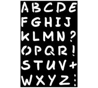 Pochoir Adhésif Alphabet 12x18 Cm Lettre Haut 20.5 Mm