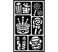 Pochoir Adhésif Anniversaire 4 À 5,5 Cm