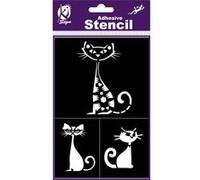 Pochoir adhésif - Chat - 12x18 cm - Ki-Sign G