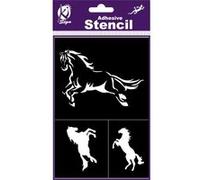 Pochoir adhésif - Chevaux - 12x18 cm - Ki-Sign G