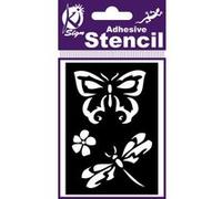 Pochoir adhésif - Papillon libellule - 7x10 cm - Ki-Sign G