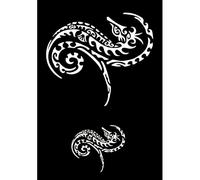 Pochoir Adhésif Pour Tissu Hippocampe Maori A4