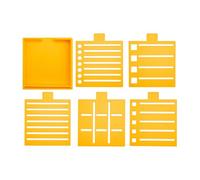 Pochoir de planification créative pour notes adhésives avec base et modèles de design