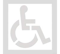Pochoir de stationnement réutilisable en silicone pour handicapés, 91,4 cm, outil de marquage flexible de 1 mm d'épaisseur pour béton asphalte, résistant aux intempéries