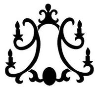 Pochoir - Motif chandelier - Repositionnable - 42 x 46 cm - Peinture - Décoration
