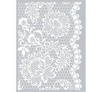 Pochoir Pâte Polymère Dentelle Florale 11,4 X 15,3 Cm