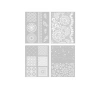 Pochoir Silkscreen Pour Pâte Polymère Déco Lot De 4 Pochoirs 3+1 Offert