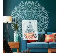 Pochoirs ronds de 130 cm Mandala - Grande fleur géante - Pour décoration murale - Réutilisable - Grand artisanat pour meubles - S549