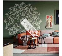 Pochoirs ronds de 220 cm à peindre pour murs sur le mur - Réutilisable - Décoration artisanale - Peinture décorative S550