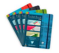 Pocket Book cahier reliure intégrale à élastique A5+ 120 pages détachables ligné Couleur aléatoire - Assortis