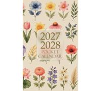 Pocket Calendar 2027-2028 for Purse: 2 Year Small Size Monthly Planner from January 2027 to December 2028 | Vintage Botanical Flower Cover
