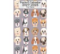 Pocket Calendar 2027-2028 for Purse: Small 2-Year Monthly Planner | January 2027 - December 2028 | Compact Pocket Organizer for Appointments, Notes & Important Dates | DOGS