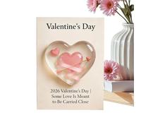 Pocket Hugs - Carte De Vœux En Forme De Cœur En Acrylique, Souvenir De Message Romantique, Souvenir De Bureau Miniature | Convient Pour La Saint-Valentin, Un Anniversaire, Une Fête De Mariage, Un