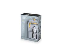 Joseph Joseph Planche à repasser Pocket 50009 90 x 15,5 cm Housse en coton 100% Gris/Jaune Porte-fer