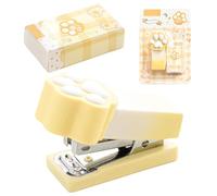 Pocket Staplers - Cute Cat Paw Mini Stapler Portable Desktop Stapler With Included 2-15 Sheets Binding Capacity Handy For Students Kids School Office