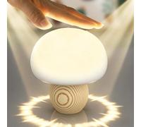 POCKETMAN Lampe de Nuit LED Champignon Mignon Lampe de Nuit USB Silicone Détecteur de Touches Lampe d'Ambiance Chambre à coucher Lampe de Table