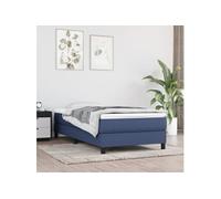 vidaXL Matelas de lit à ressorts ensachés Bleu 100x200x20 cm Tissu