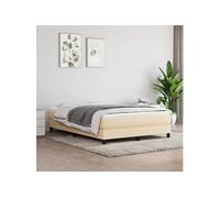 vidaXL Pocketveringmatras 140x200x20 cm stof crÃmekleurig347799 G