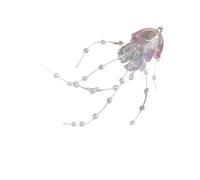 Pocoiau Accessoires de créature Marine Scintillants à Plusieurs Couches, breloque Artisanale en résine Transparente pour décoration de Bijoux Faits à la Main, Porte-clés Multicouche en méduse