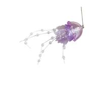 Pocoiau Accessoires de créature Marine Scintillants à Plusieurs Couches, breloque Artisanale en résine Transparente pour décoration de Bijoux Faits à la Main, Porte-clés Multicouche en méduse