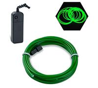 Podazz Flexible EL Fil Tube Néon Light Avec Contrôleur 3 Modes LED Lumière De Voiture Dance Partie De Mariage Bar intérieur et extérieur Décor (Vert jade, 9 Pi)