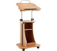 Podium 43 en bois avec lutrin à roulettes, hauteur réglable