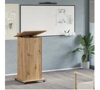 vidaXL Podium Chêne artisanal 55 x 55 x 107 cm Bois d'ingénierie, Podium de bureau, espace moderne, bureau en bois durable avec rangement, meuble polyvalent