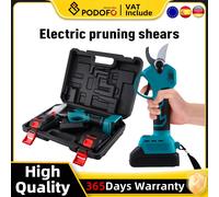 Podofo 40mm électrique sans fil Branches taille sans brosse sécateur arbustes arbre ciseaux jardin outil de coupe pour batterie Makita Avec 2 batteries