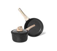 Just Perfecto – Set poêle 20cm + casserole 18cm (couvercle) – Induction, antiadhésif sans PFAS/PFOA