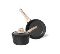 Just Perfecto – Set poêle 20cm + casserole 18cm (couvercle) – Induction, antiadhésif sans PFAS/PFOA