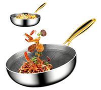 Poêle - 24 cm - Acier inoxydable 316 - Revêtement antiadhésif - Fond plat - Compatible avec les plaques de cuisson à gaz et à induction