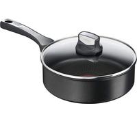 Poêle 24 cm en titane, revêtement antiadhésif, compatible induction, noire