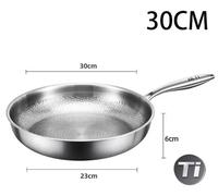 Poêle - 30 cm - Aluminium - Revêtement antiadhésif - Compatible avec les plaques de cuisson à induction - Motifs en forme d'écailles de poisson