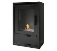 Poêle à bioéthanol ventilée, cheminée biocéramique sur pied, modèle ASIA, dimensions : L50 x P30 x H80