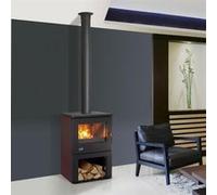 Poêle à bois 8.5kw noir/carmin Godin 362113carmin noir G
