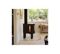 Aduro Poêle à bois sur pied Aduro 23 3–9 kW vitre frontale incurvée et vitres latérales Noir mat