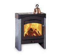 Poêle à bois Austroflamm Pallas 9 kW revêtement en pierre ollaire